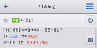 다음 지도, 서울 마을버스 정보 제공