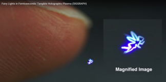 손으로 터치하는 홀로그램…3D 공중 플라즈마 디스플레이