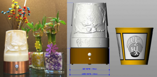 3D 프린터로 만든 뚫새김조명…은은한 빛과 향긋한 냄새