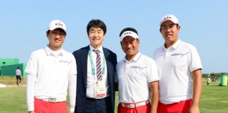 SBS 윤석민 부회장, 리우올림픽 ‘남자골프선수단’에 특별 격려금 전달